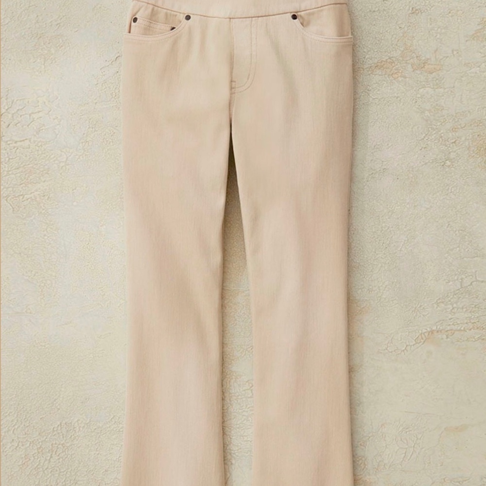 Knit Denim Pull-On Bootcut Jeans - Color: Stone - 10T